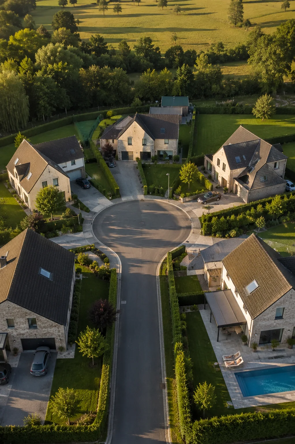 Une rue résidentielle calme